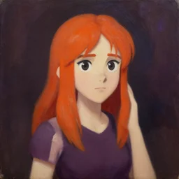 oil painting of millie from helluva boss