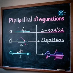 partial differential equations, chalkboard, vaporwave, synthwave, neon, vector graphics, cinematic, volumetric lighting, f 8 aperture, cinematic eastman 5 3 8 4 film, photorealistic