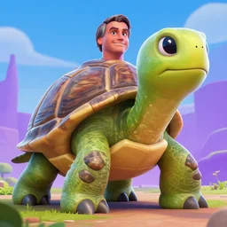 Jair Bolsonaro as a giant turtle, in the style of Fortnite, highly detailed