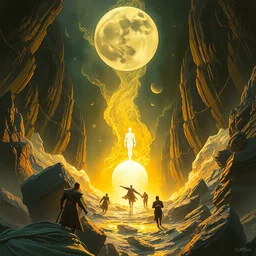 obatala bending space time, watchmen, dim light, bloom, front game card, marvel comics, dark, intricate, highly detailed, smooth, artstation, digital illustration by ruan jia and mandy jurgens and artgerm and wayne barlowe and greg rutkowski and zdislaw beksinski, and adi granov