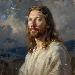 painting of cate blanchett as Jesus