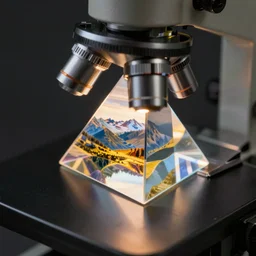 an optical microscope view of a prism light