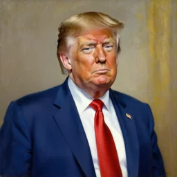 impressionist painting of donald trump, masterpiece