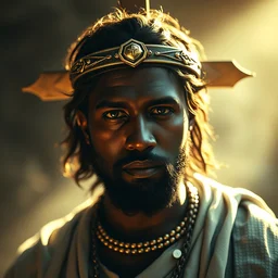photo portrait of kanye west as jesus in skyrim, saint, holy, splash art, movie still, cinematic lighting, dramatic, octane render, long lens, shallow depth of field, bokeh, anamorphic lens flare, 8 k, hyper detailed, 3 5 mm film grain