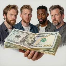 the love of money painting by aaron brooks, chris dyer, android jones, and alex grey, highly detailed, high quality, high definition