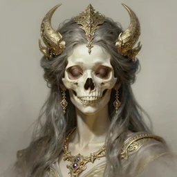 stunning sulfur goddess of skull portrait, skull, fantasy, intricate, elegant, highly detailed, digital painting, artstation, concept art, smooth, sharp focus, illustration, art by afshar petros and krenz cushart and artem demura and tony sandoval