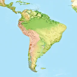 a poho of south america map