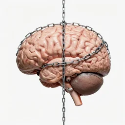 brain chained, art by emmanuel shiu
