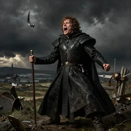 ned stark screaming in winterfell by norman rockwell