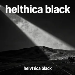 4AD album cover design for a band called helvetica black