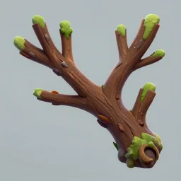 tree branch asset pack, stylized, riot games textures
