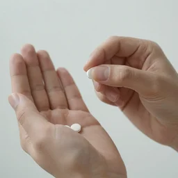 a person taking adderall pills