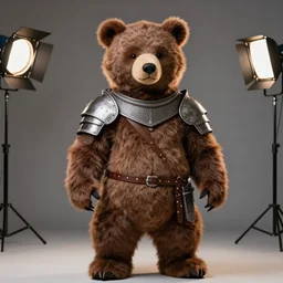 anthropomorphic medieval knight bear, fursuit, cosplay, trending on instagram, photography, sigma 8 5 mm f / 1. 4, studio lighting