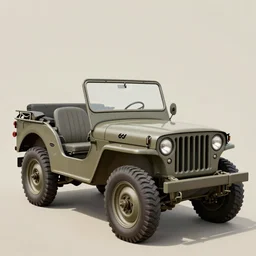 A Willys MB jeep, artwork by Alex Grey