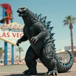 film still of Godzilla in Las Vegas in Fear and Loathing in Las Vegas (1998)