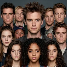 spiky hair colin farrell with teen ruth negga curly black hair, detailed faces, realistic faces, faces visible, lilia alvarado, sophie anderson, mark arian, bob byerley, charlie bowater, mark brooks, steve henderson, justin gerard a