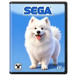 boxart of a sega genesis game about a samoyed