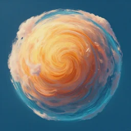 sperical hdri map, epic smooth illustration, ocean, mattepainting, fall vibrancy, swirly latte art cotton candy clouds, by dan mumford, by greg rutkowski, by wlop, by namek