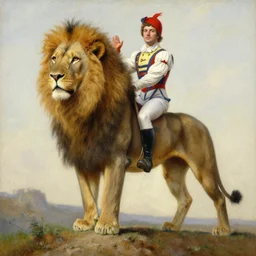 lion tamer, highly detailed painting by gaston bussiere, craig mullins, j. c. leyendecker 8 k
