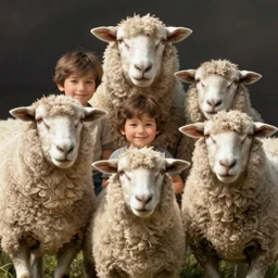 family portrait of sheep