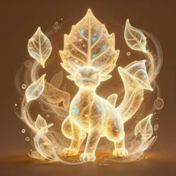 ( leaf type pokemon ) creature creature in a alaska, warm tones, bioluminescent bioluminescent translucent translucent : by michal karcz, daniel merriam, victo ngai and guillermo del toro : ornate, dynamic, particulate, intricate, elegant, highly detailed, centered, artstation, smooth, sharp focus, octane render, 3 d