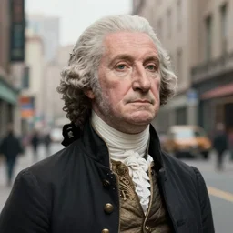 george washington, hyperrealistic portrait, bladerunner street, art of elysium by jeremy mann and alphonse mucha, fantasy art, photo realistic, dynamic lighting, artstation, poster, volumetric lighting, very detailed face, 4 k, award winning