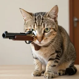 a cat that is a gun