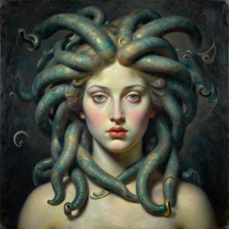 oil portrait medusa by h e gigar