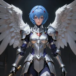 Rei Anayami, Angel knight gothic girl, volumetric lighting, digital painting, highly detailed, artstation, sharp focus, illustration, concept art, ruan jia, steve mccurry