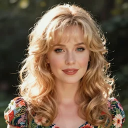 young Dolly Parton portrait, posterized, floral