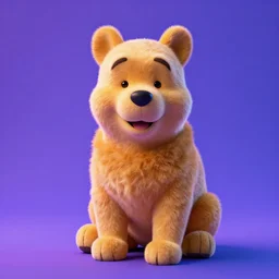 winne the poo, by greg rutkowski, blue and purle lighting, digital art, ultra realistic, ultra detailed, photorealistic, 4k, character concept