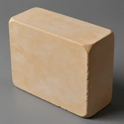 a light brown earthenware brick composed primarily of silicon oxides and some organic matter. The object weighs 1.6 kg and measures some 10 cm x 6 cm x 20 cm. Its surface is smooth and flat, with some minor cosmetic chips. By and large, the object is visually similar to most solid bricks used in construction, clipping through the ground