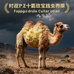 camel with a hump made of mashed potatoes
