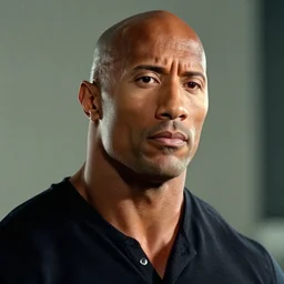 Film still close-up shot of Dwayne Johnson as James Bond from the movie Goldeneye. Photographic, photography