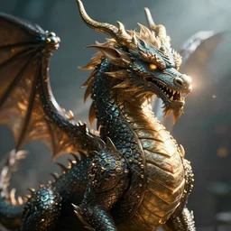 portrait art of a mythical dragon 8 k ultra realistic, lens flare, atmosphere, glow, detailed, intricate, full of colour, cinematic lighting, trending on artstation, 4 k, hyperrealistic, focused, extreme details, unreal engine 5, cinematic, masterpiece