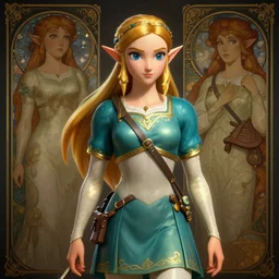 zelda from where's waldo, diffuse lighting, fantasy, intricate, elegant, highly detailed, lifelike, photorealistic, digital painting, artstation, illustration, concept art, smooth, sharp focus, art by john collier and albert aublet and krenz cushart and artem demura and alphonse mucha