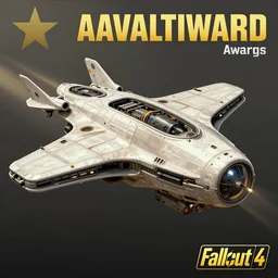 fallout 4 spaceship concept art, astonishing detail, smooth lines, great composition, award winning