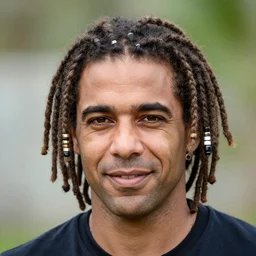 photo of François Hollande with short dreadlocks in the style of Tahiti Bob, lots of short dreadlocks on the head, short dreadlocks with beads