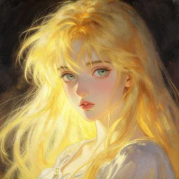 detailed portrait of anime girl gwen, glorious light, painting by gaston bussiere, craig mullins, j. c. leyendecker
