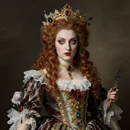 baroque style portrait of evil marionette
