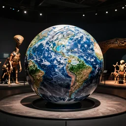 earth on display at an alien zoo