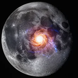 spread the emotion gratitude throughout the universe, supernova, as seen from the moon, detailed but rough, 4k photo, great light and shadows”