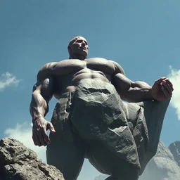 dwayne johnson as a giant rock, amazing detail