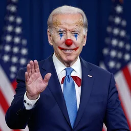 Joe Biden as a clown