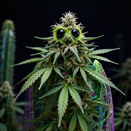cannabis monster, 80’s horror movie still