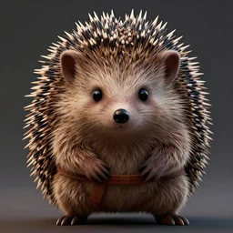 hedgehog samurai, an anthropomorphic furry samurai who is a hedgehog, award-winning digital art, featured on artstation, intense aesthetic, 8k