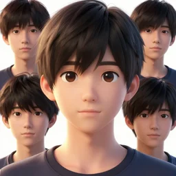 portrait of a cute anime boy by greg rutkowski, jeremy lipking, ryohei hase, jeremy mann, volumetric light, artstation, pinterest, highly detailed face, perfect