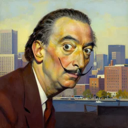city of boston, painted by salvador dali, digital painting, 4 k
