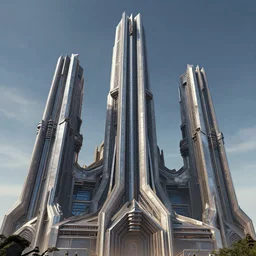 3 d sculpt scifi tower edged weapon angular coruscant art deco cathedral architecture tron a thick futurist cyberpunk brutalist, warhmmer 4 0 k, lotr, star wars, ilm, beeple, star citizen, halo, mass effect, starship troopers, elysium, the expanse, high tech industrial, artstation unreal, 8 k, 4 k, hd