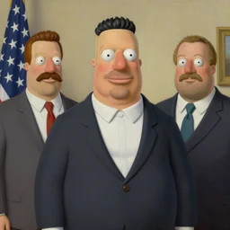 Hank Hill from king of the Hill as the 3rd president of the united states, realistic, ultra detailed, oil painting